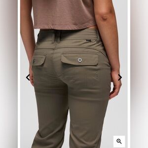 prAna Halle Pant Slate Green Convertible Hiking Outdoor Size 0‎ Tall